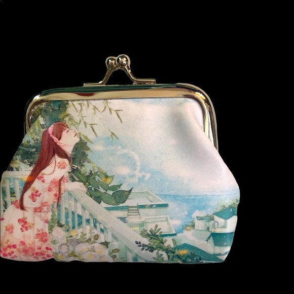 GORGEOUS SNAP BUTTON CHANGE PURSE with extra interchangeable snap button - Picture 4 of 7